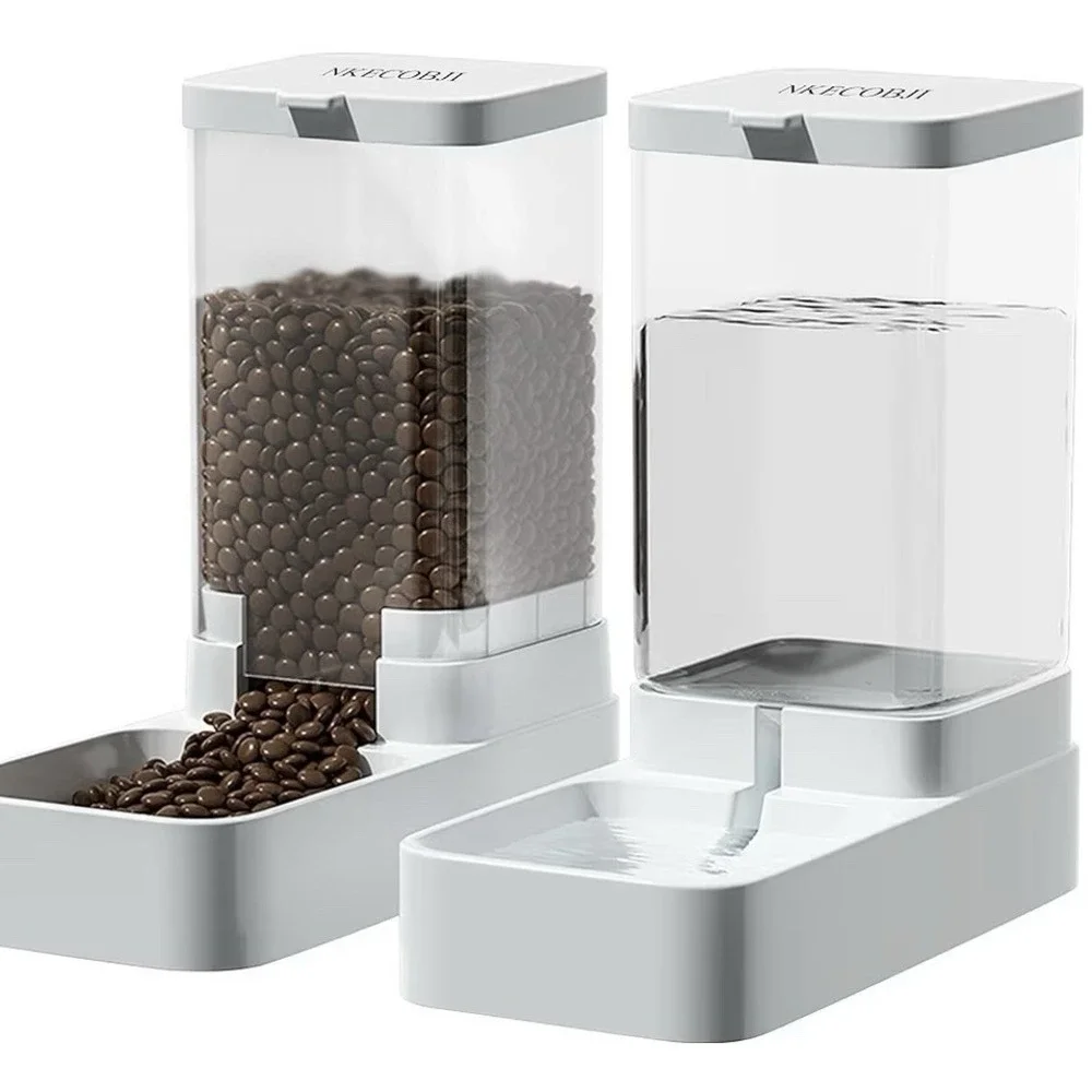 Gravity Pet Feeder and Water Dispenser Set, Automatic For Dog & Cat Feeder‎